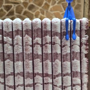 Back-Print Strip Cut Rabbit Fur