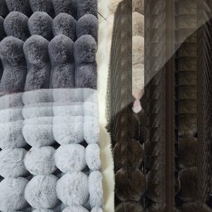 Faux Rabbit Fur Plush Fabric – Style HZSFZ-278