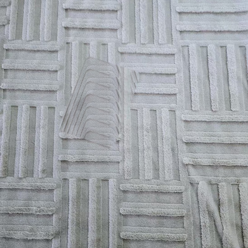 Jacquard Velboa Plush Fabric – Style HZSFZ-48
